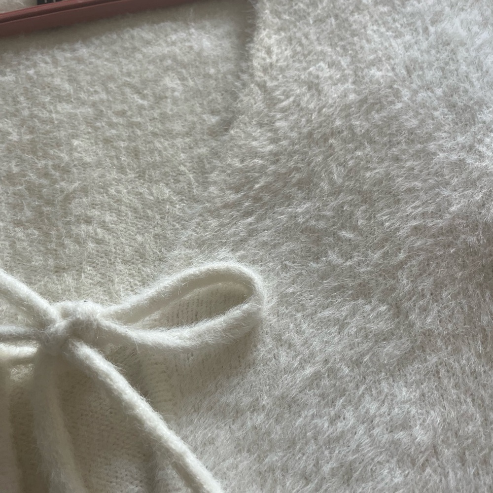 Fuzzy H&M tie front cardigan, XS
